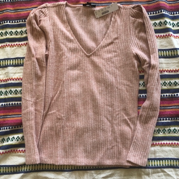 J crew puff sleeve rib knit top, sz s, NWT - Picture 2 of 6